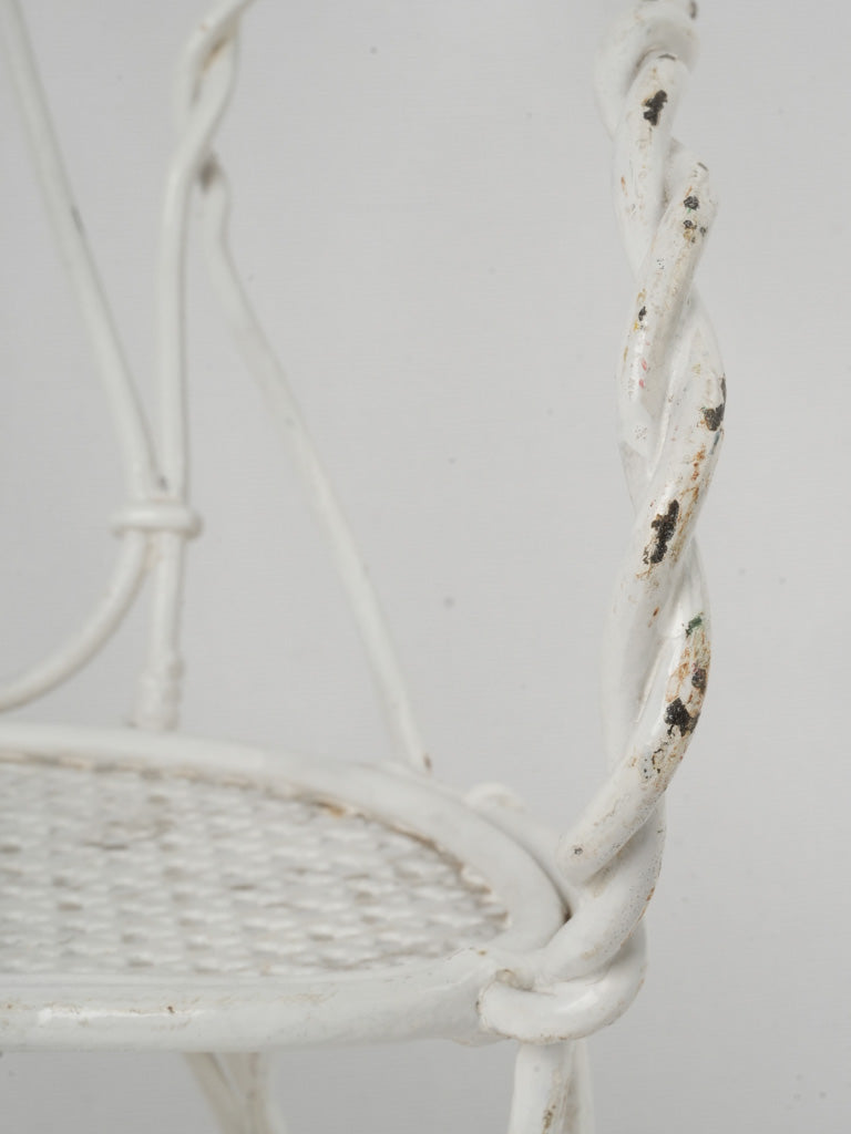 Distressed White Antique French Kid's Chair