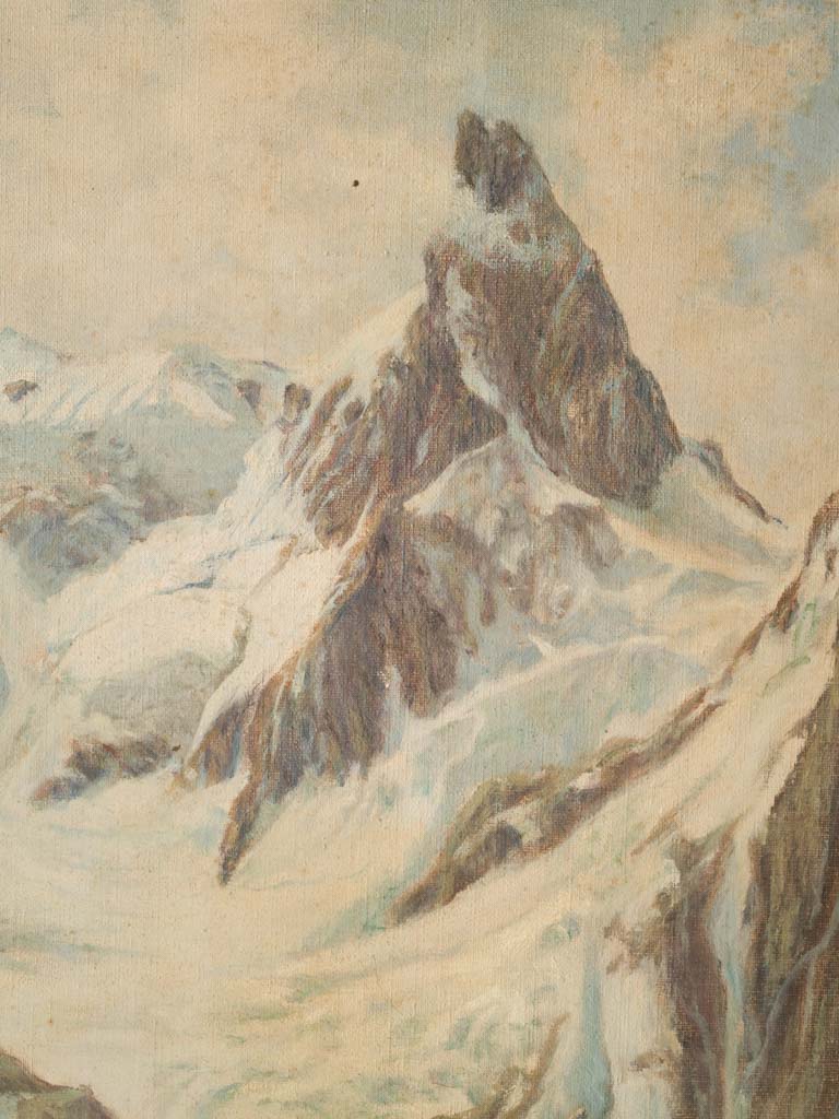 Atmospheric Alpine Landscape Dated 1954 - 22¾" x 20"