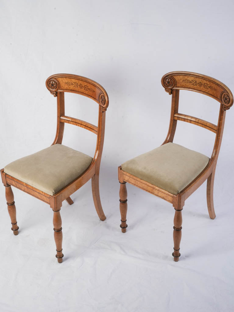 Elegant French Charles X chairs  