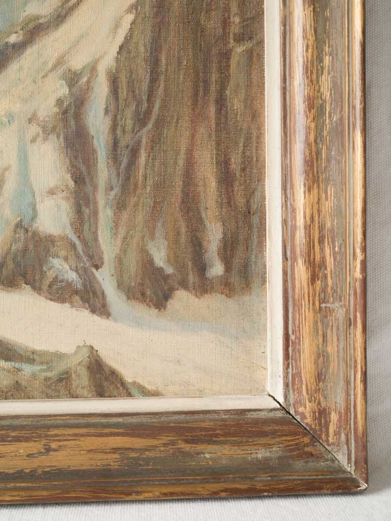 Atmospheric Alpine Landscape Dated 1954 - 22¾" x 20"