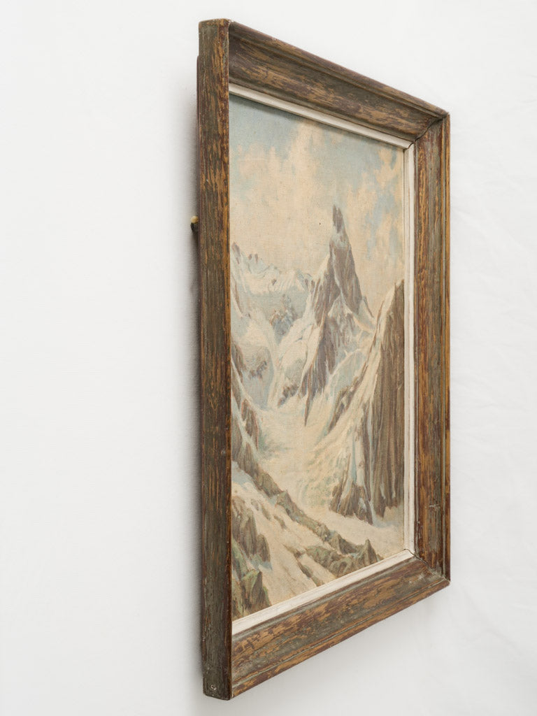 Atmospheric Alpine Landscape Dated 1954 - 22¾" x 20"