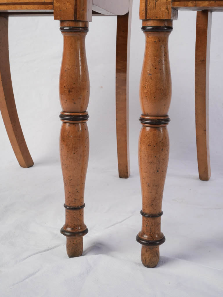 Honeyed patina wood seating  