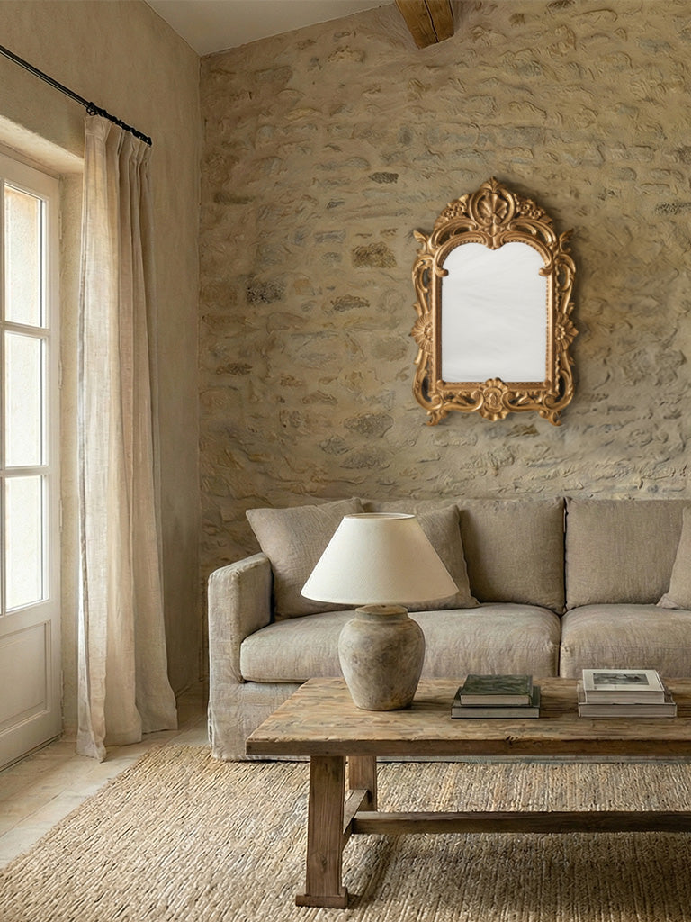 19th-century elegant giltwood mirror  