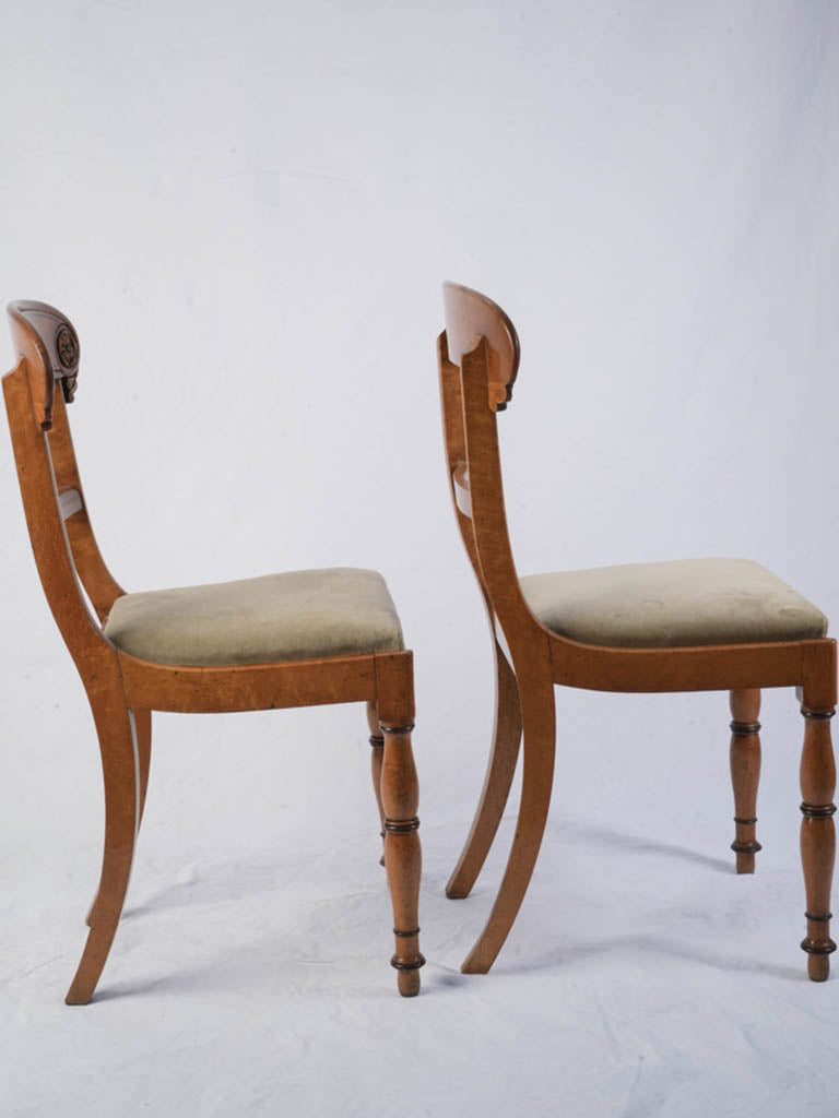 Warm glow maple side chairs  