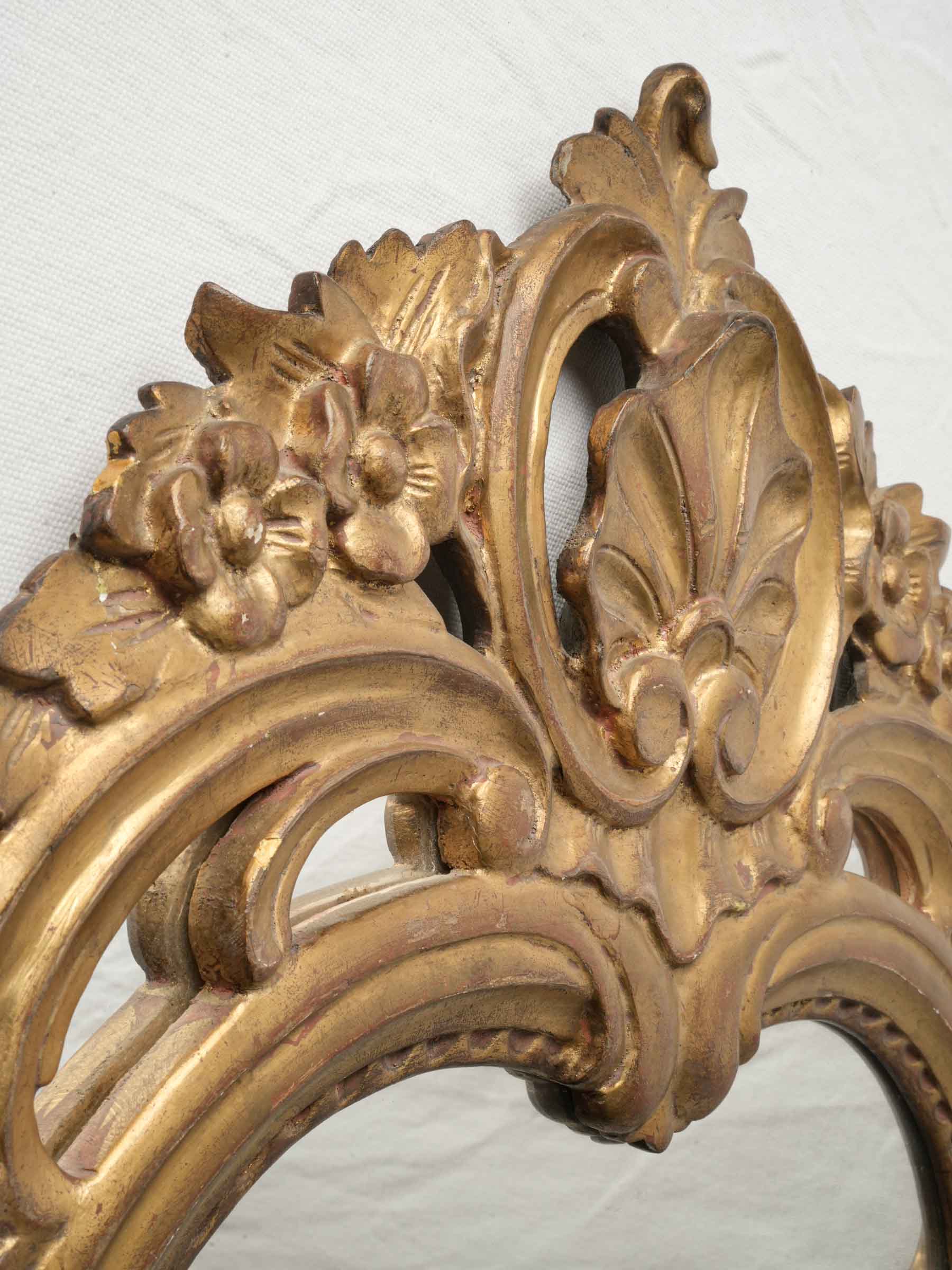 Floral sprays intricate design mirror  