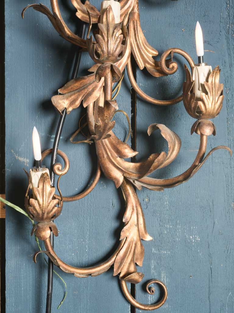 Luxurious patina metal wall fixtures  