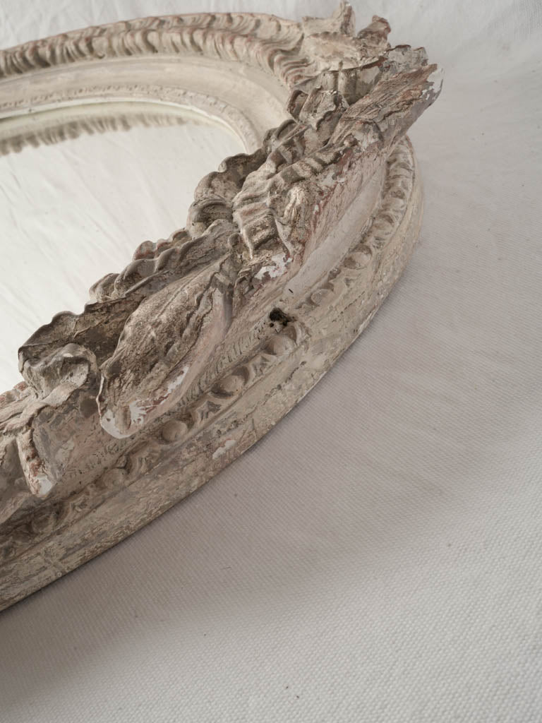 Softly varnished Romantic mirror  