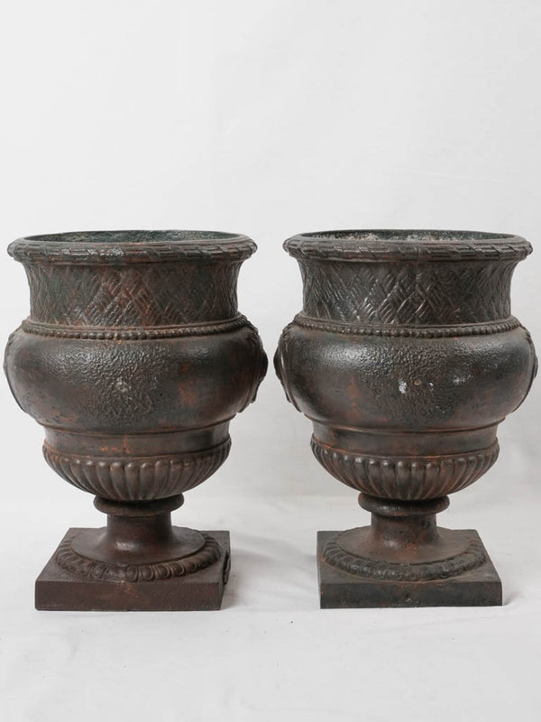 Vintage French Foundry D'Osne garden urns
