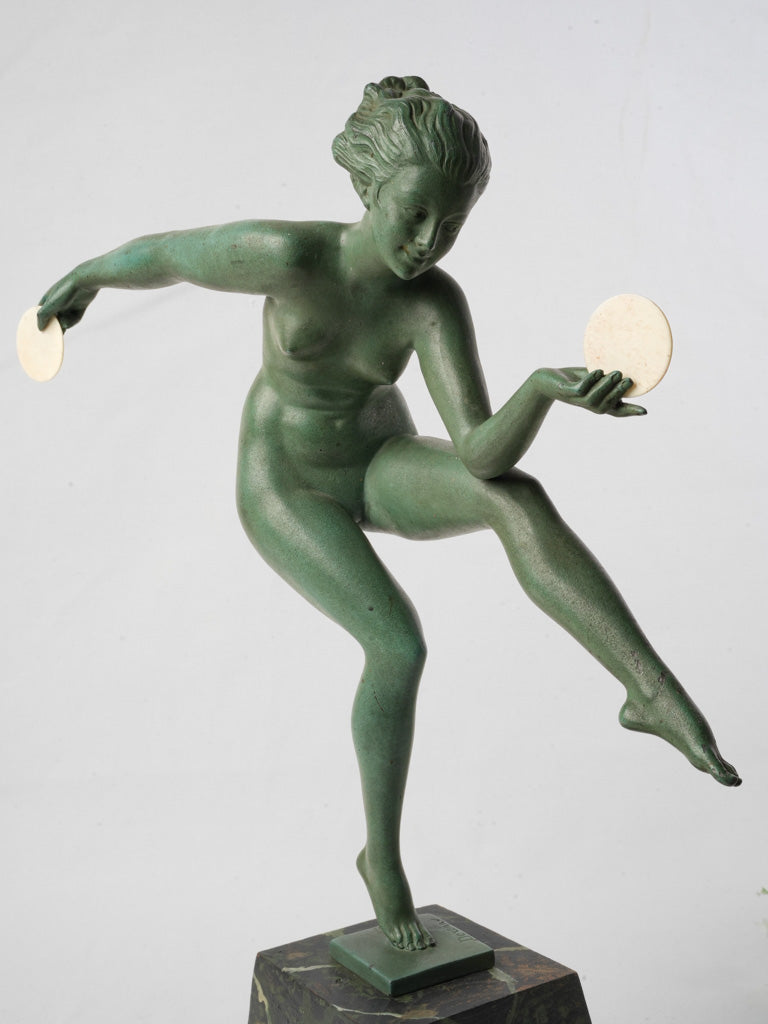 Collectible Derenne bronze sculpture  