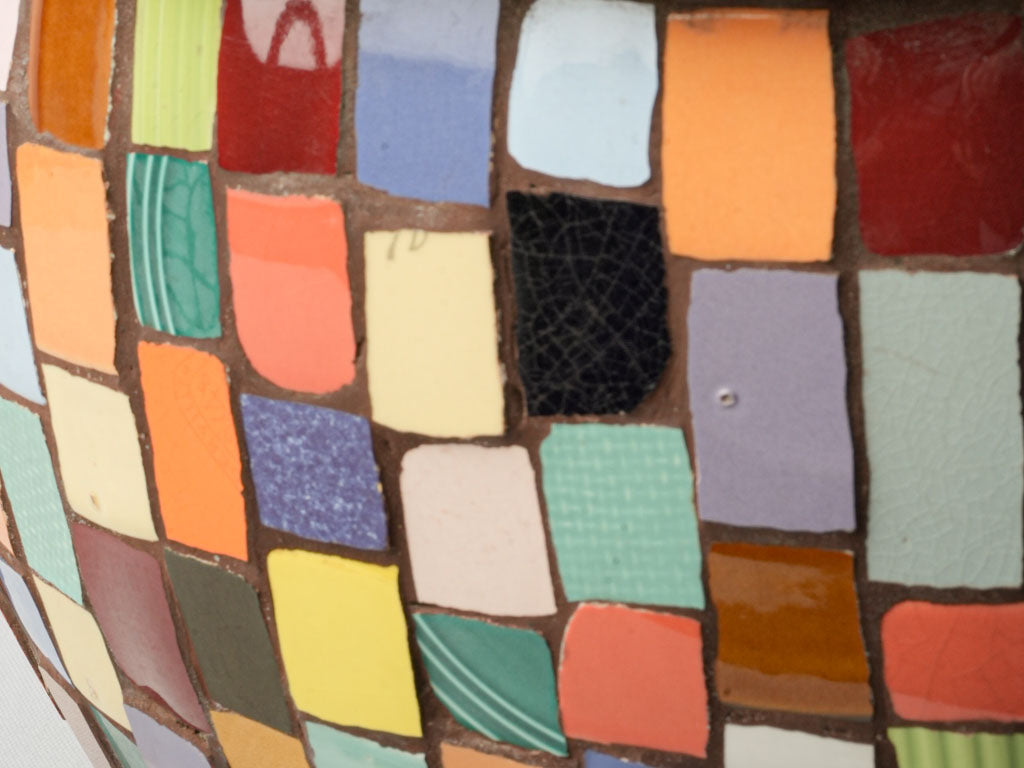 Vibrant artistic mosaic planter  