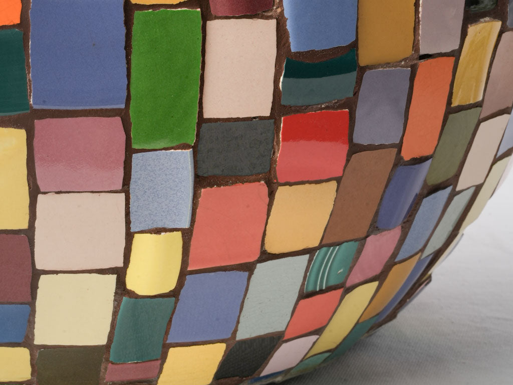 Decorative colorful ceramic cachepot  