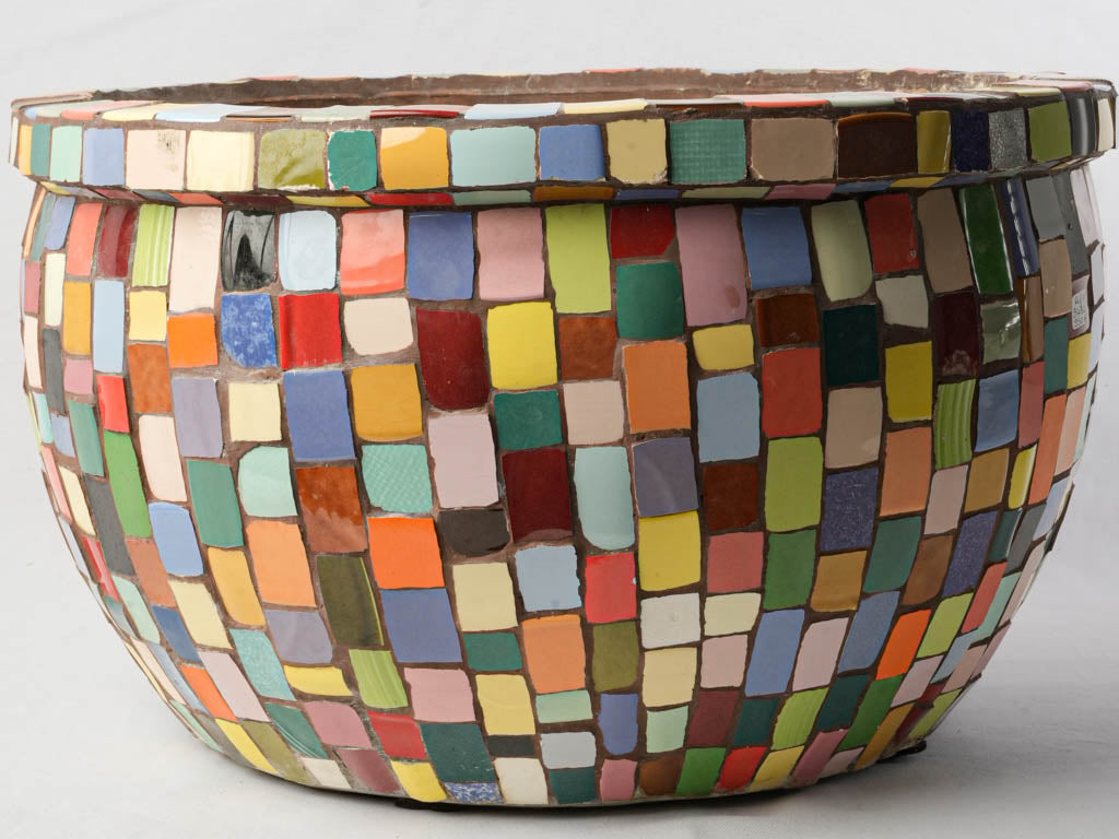 Mosaic patterned ceramic planter  