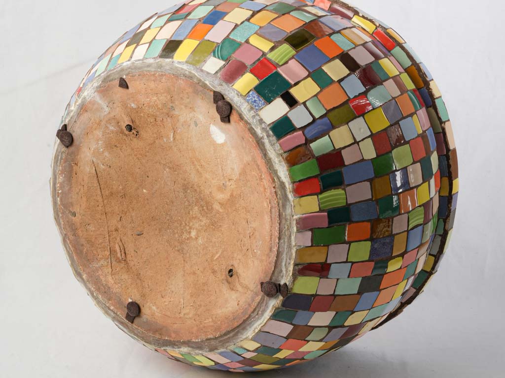 Patchwork ceramic decorative vessel