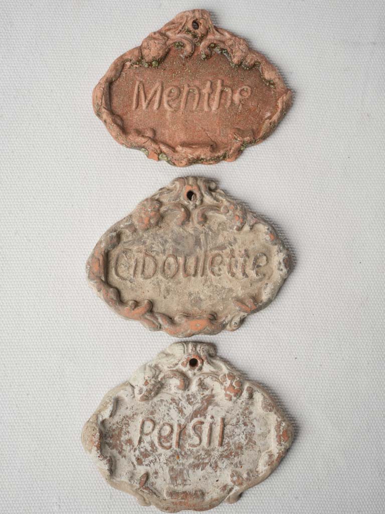 Handcrafted French garden markers