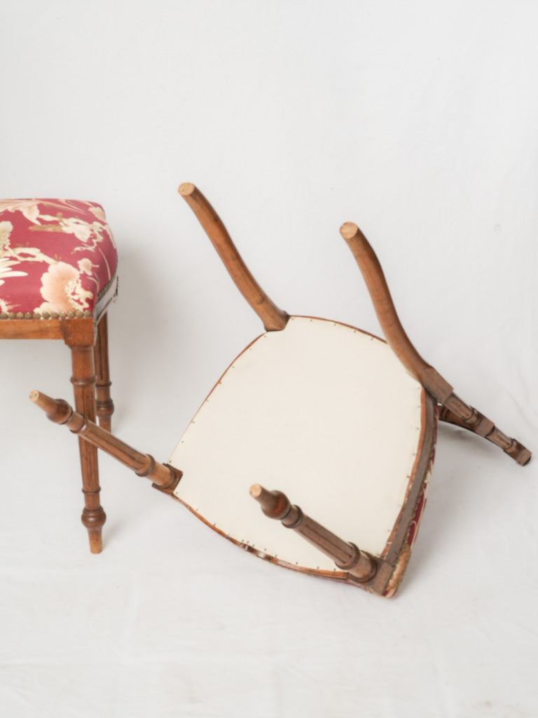 Curved rear legs French chairs  