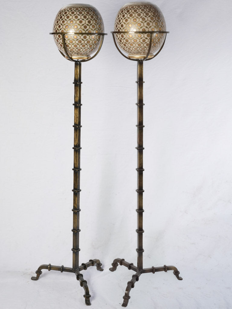 Striking contemporary torchère floor lamps  
