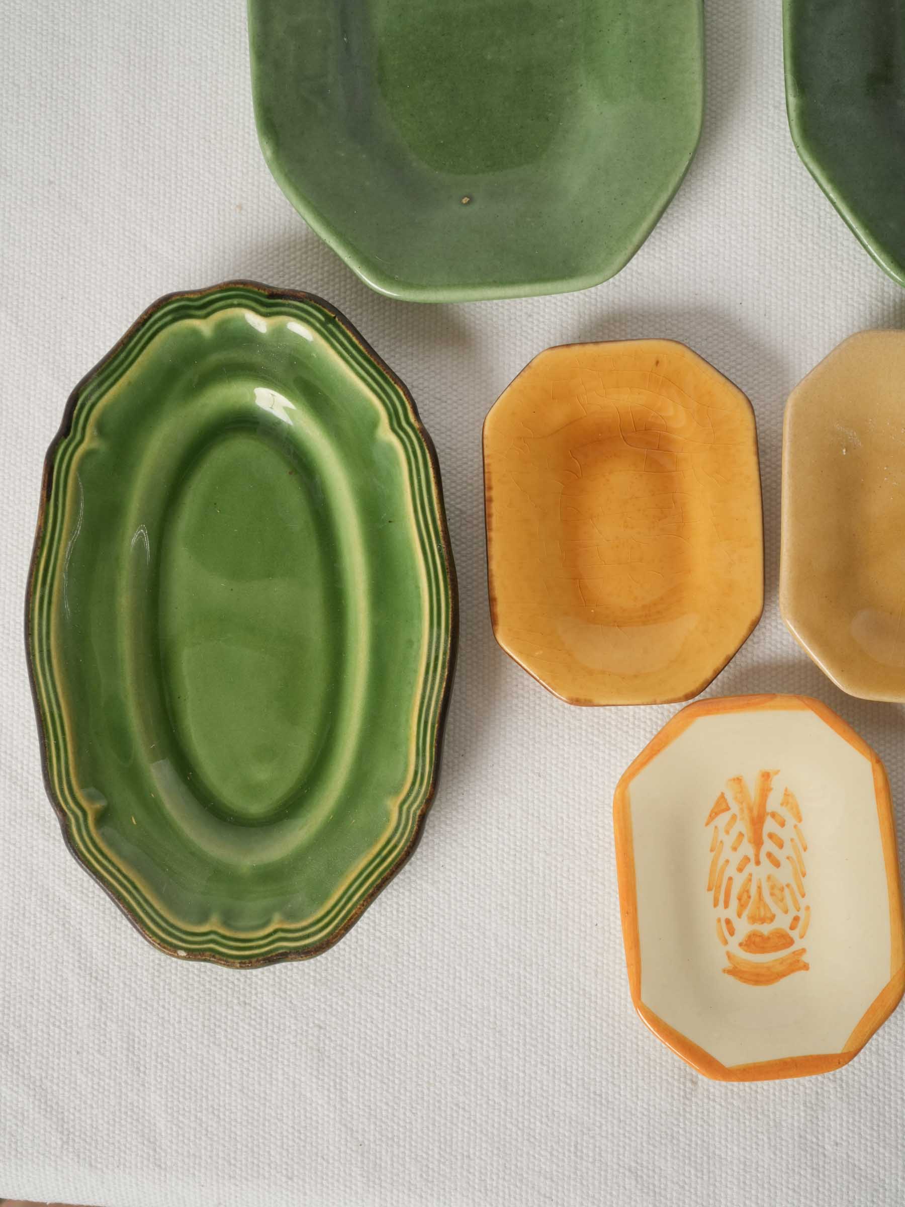 Collection of 8 Handmade Miniature Dishes & Saucers
