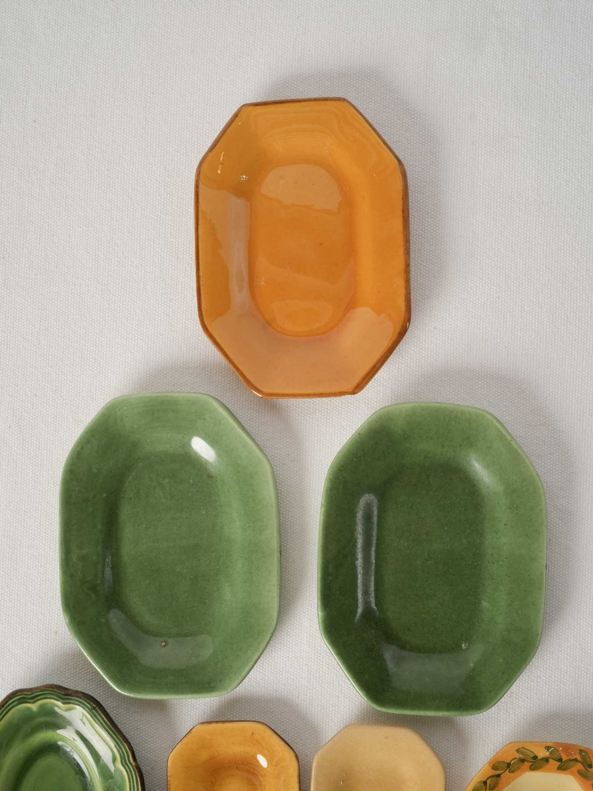 Collection of 8 Handmade Miniature Dishes & Saucers