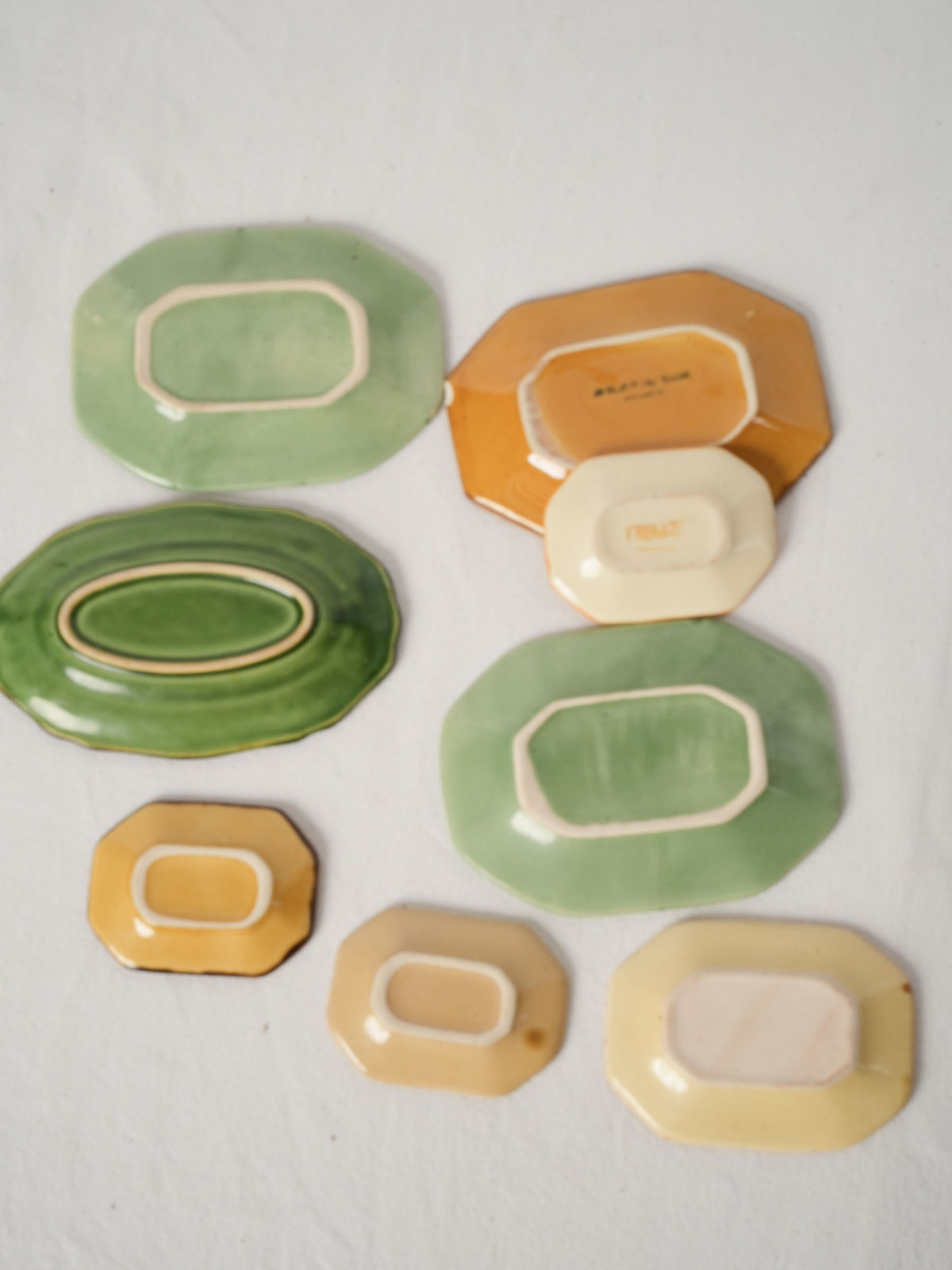 Collection of 8 Handmade Miniature Dishes & Saucers