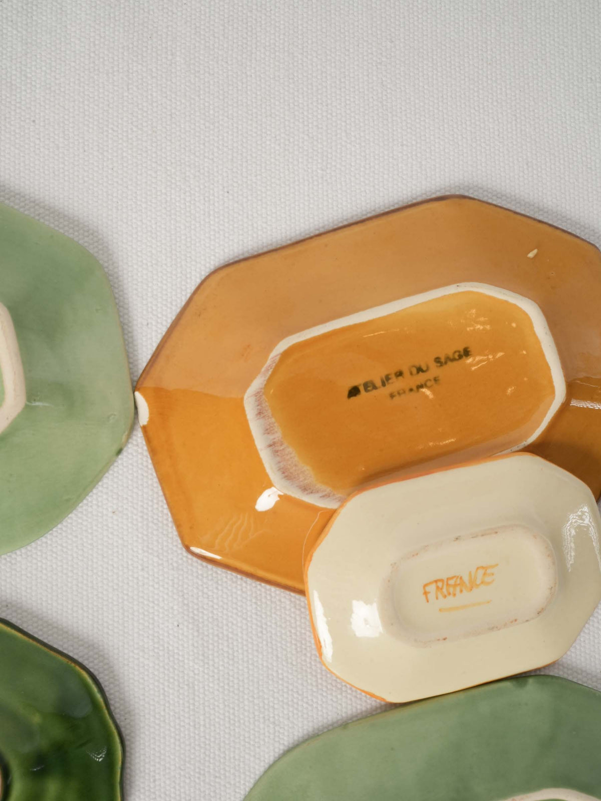 Collection of 8 Handmade Miniature Dishes & Saucers
