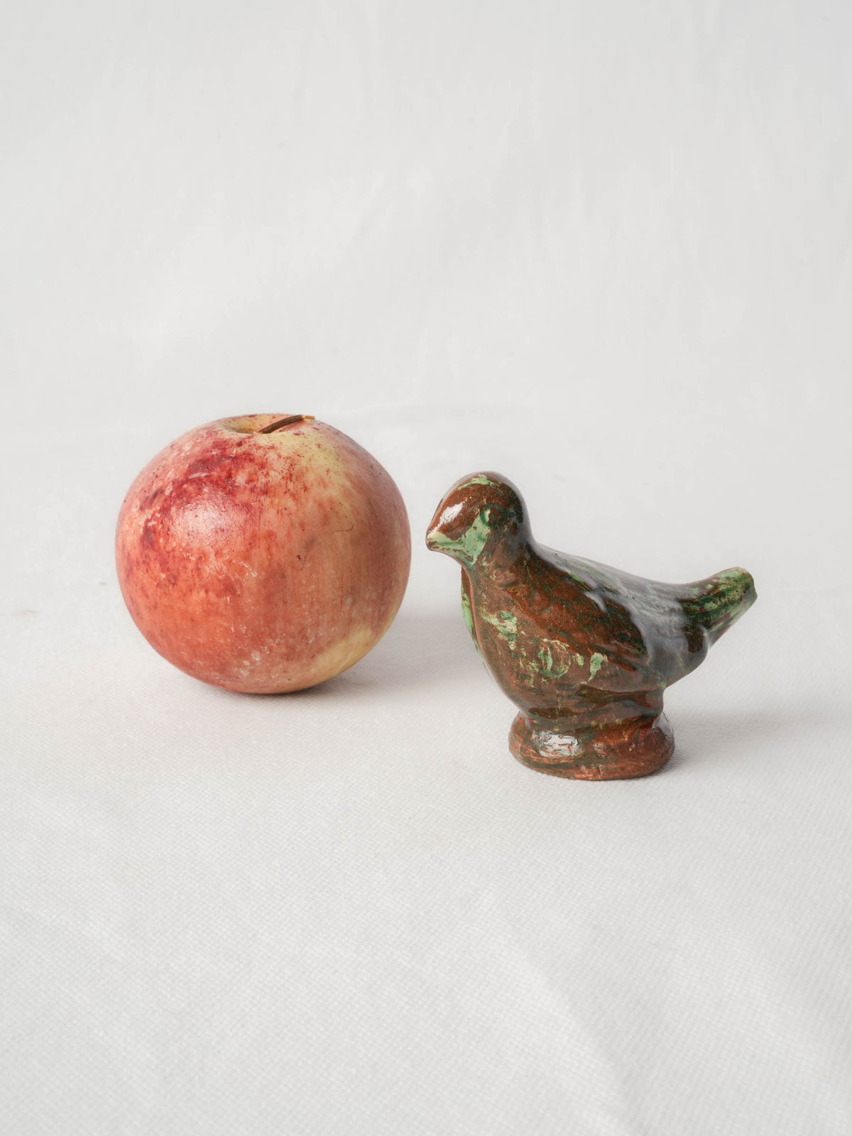 Charming Folk Art Glazed Terracotta Bird Whistle - 3½"