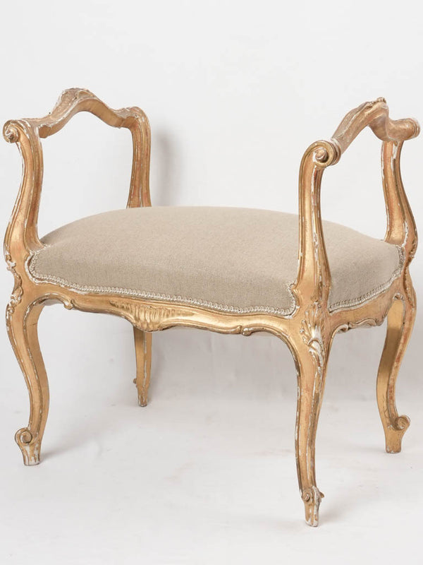 Gilded nineteenth-century Napoleon III bench