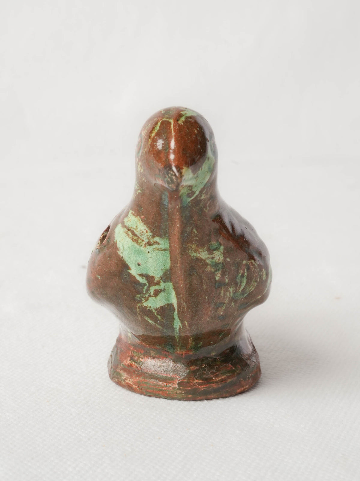 Charming Folk Art Glazed Terracotta Bird Whistle - 3½"
