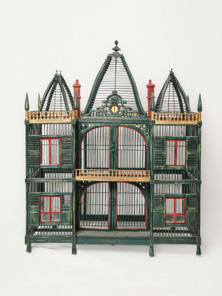 Timeworn 19th-century railway station aviary