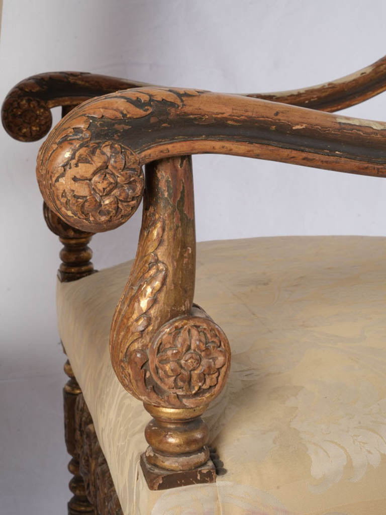 Warm bole worn wood chairs  