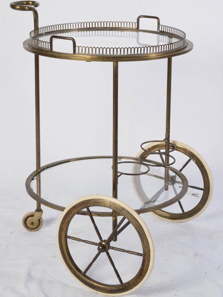 Vintage brass bar cart