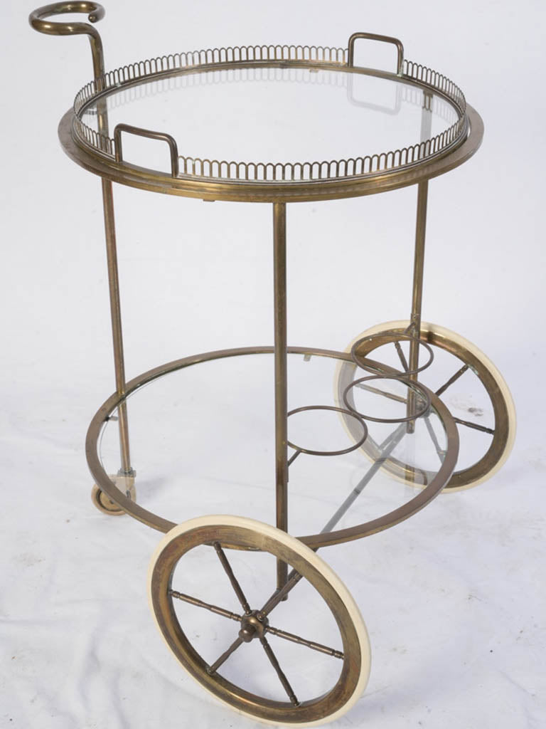 Timeless glass tray cart