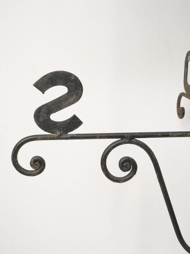 Timeworn elegant iron sculpture
