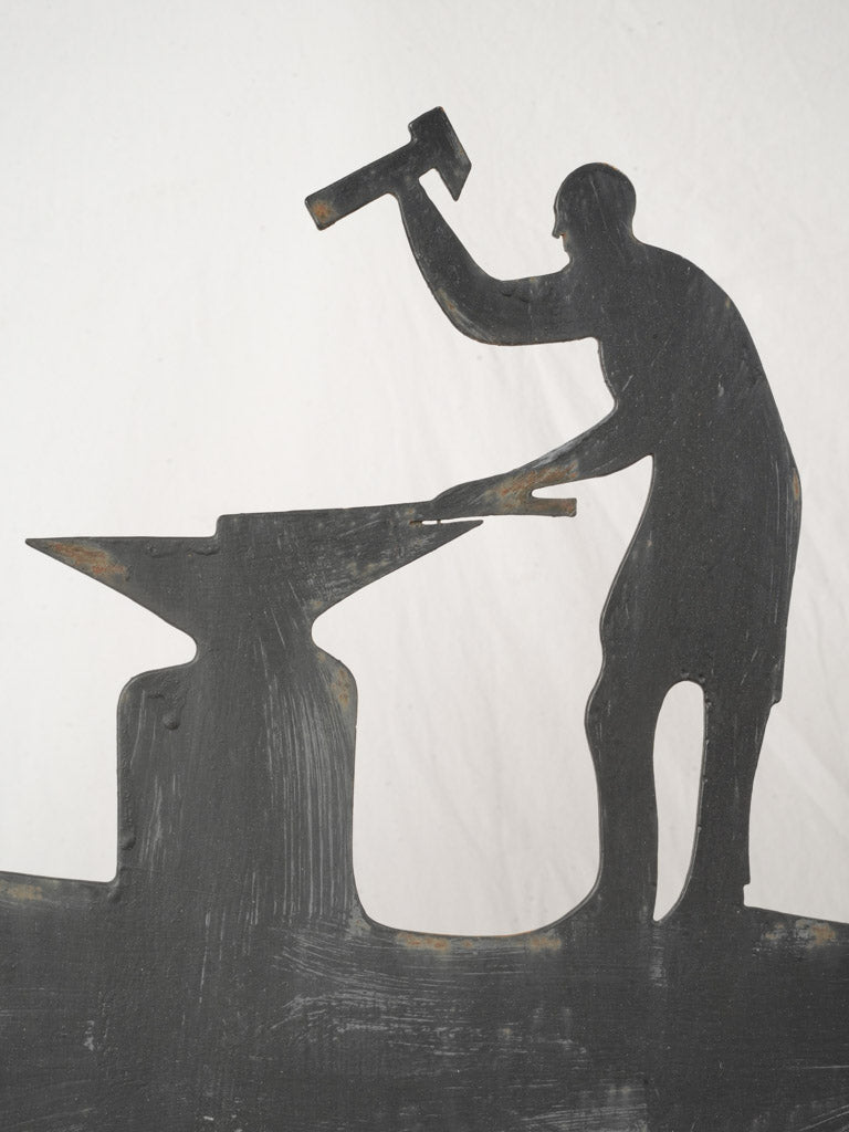 Oxidized blacksmith motif weathervane