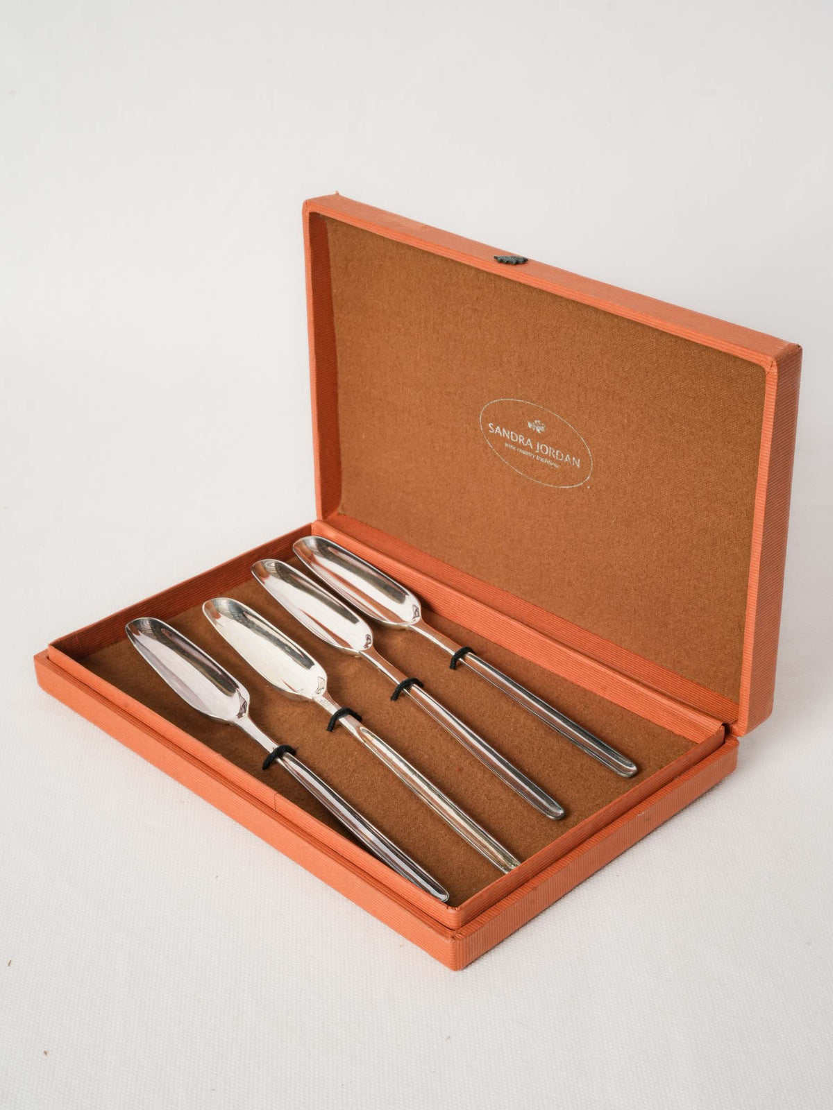 Set of Four Contemporary Silver-Plated Bone Marrow Spoons