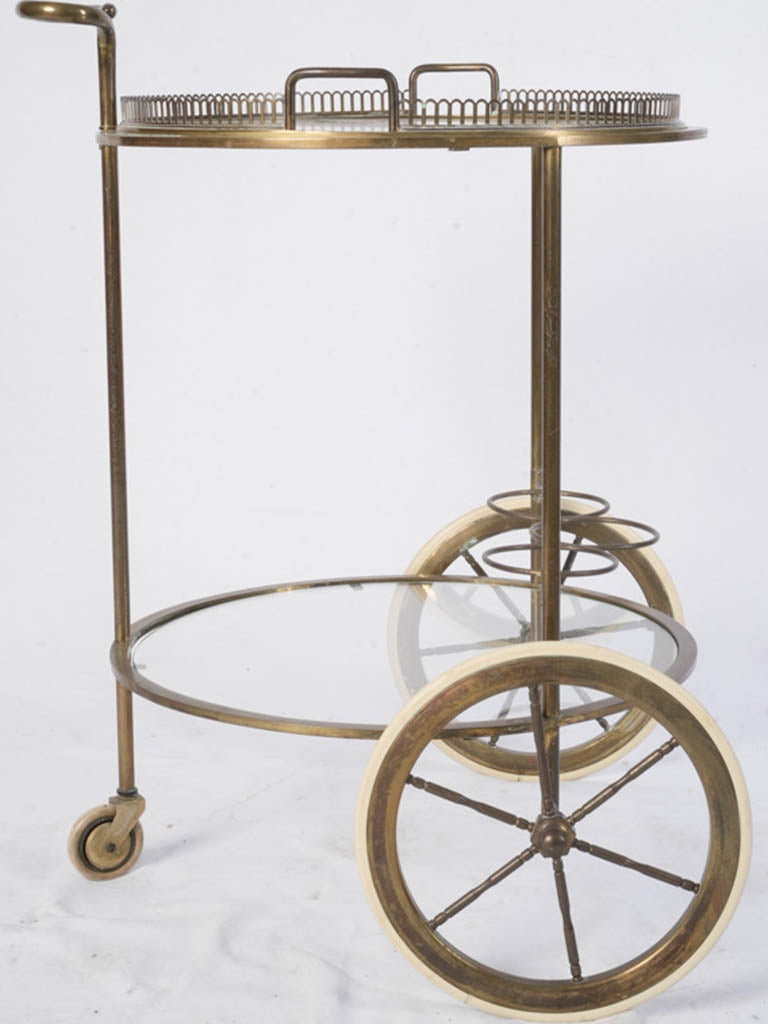 Patina-rich French bar cart