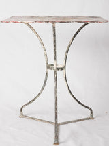 Antique French metal garden table - square
