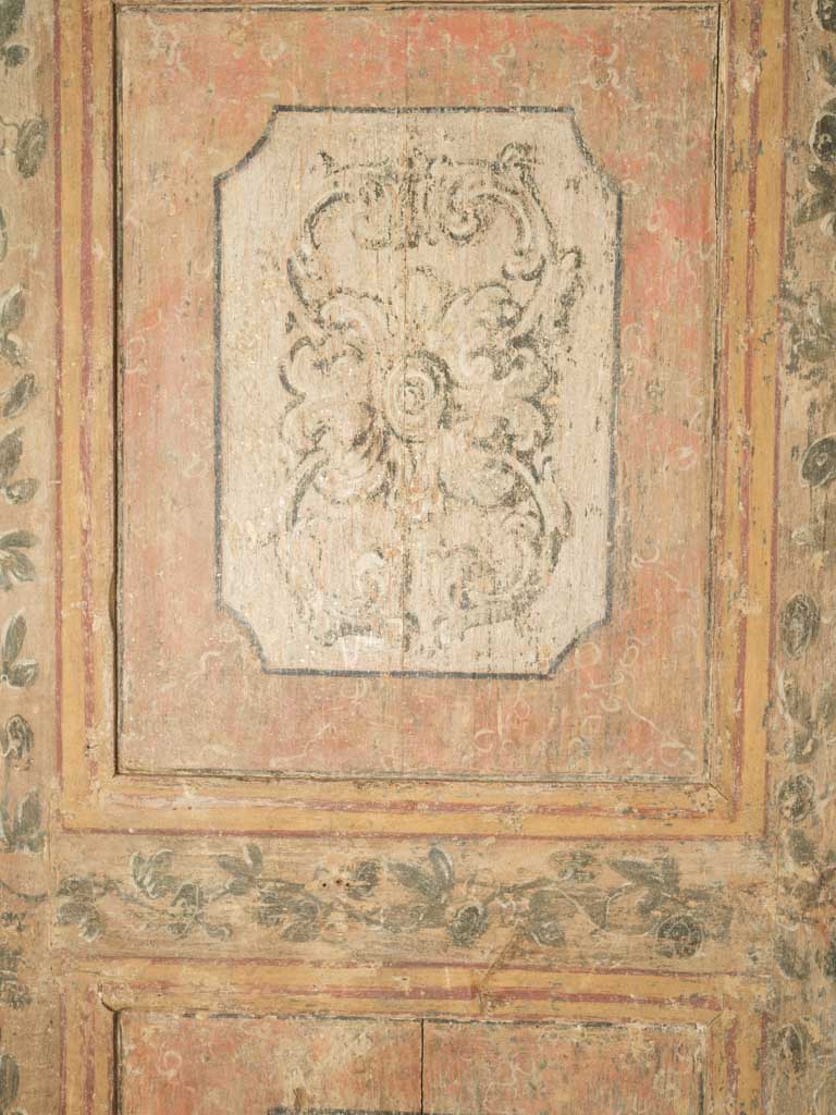 Nostalgic polychrome-decorated door panel