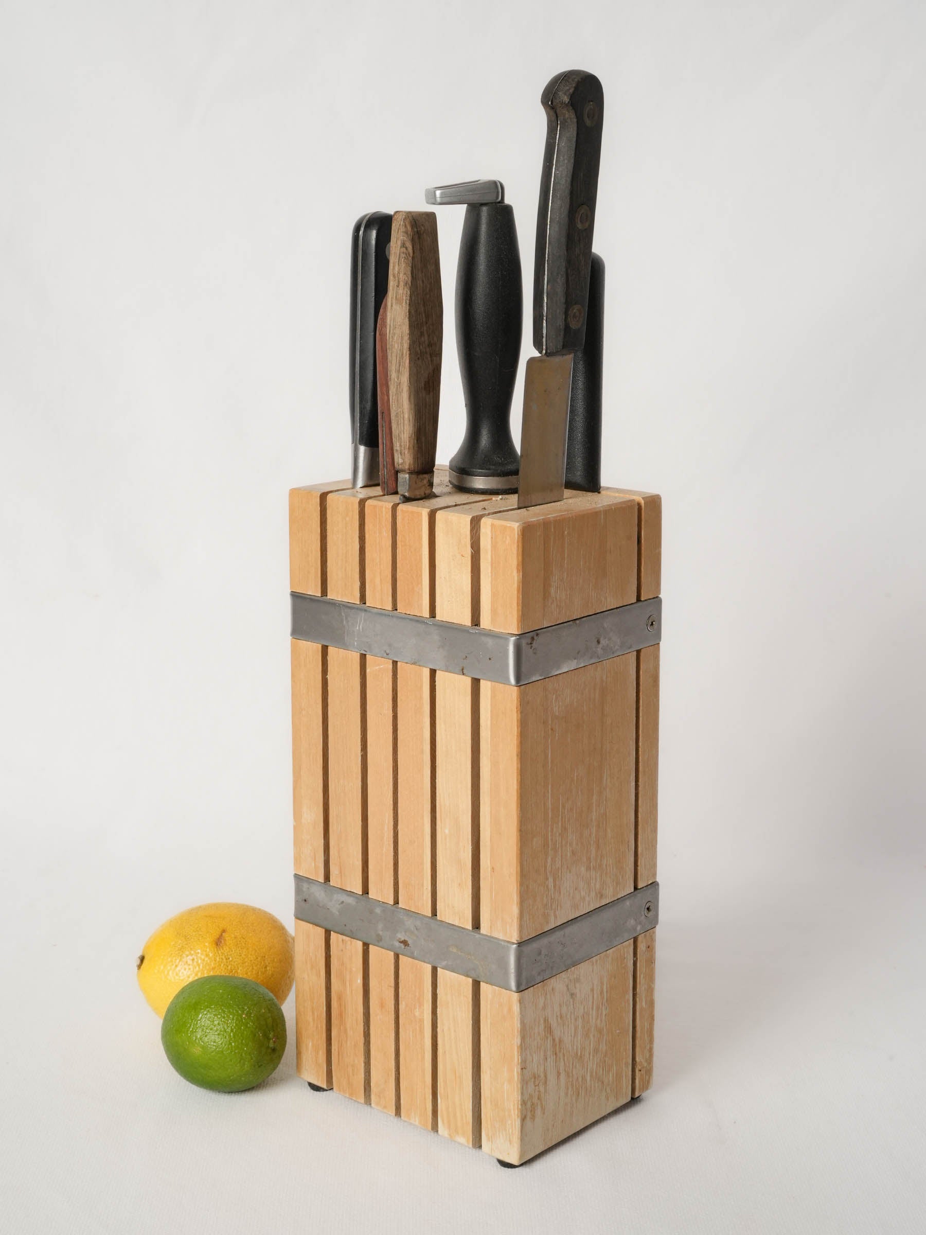 French Knife Set in a Wooden Block from Patricia Wells’s Cooking School - Set 4