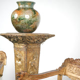 Stately 19th-century motif brass column