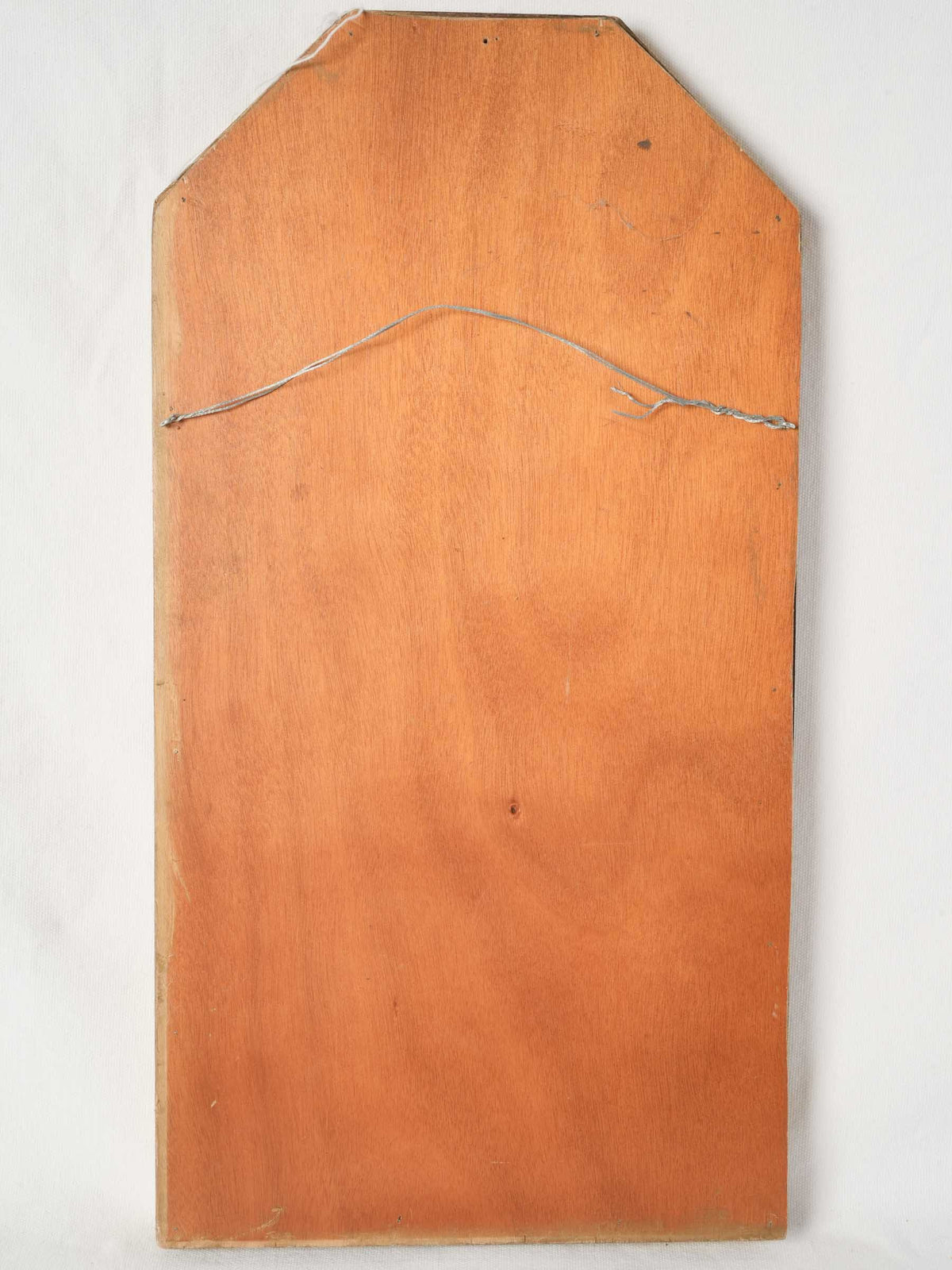 Antique Brass Arched Mirror w/ Architectural Frame 25¼" x 13½"