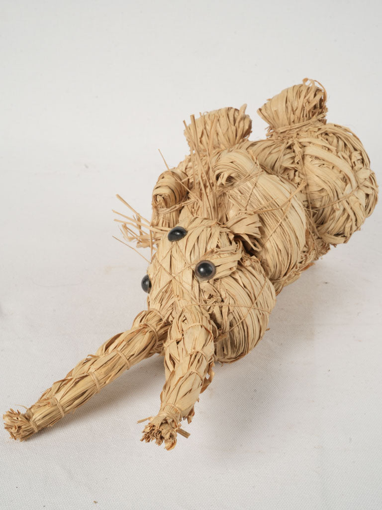 Adorable raffia rabbit craft