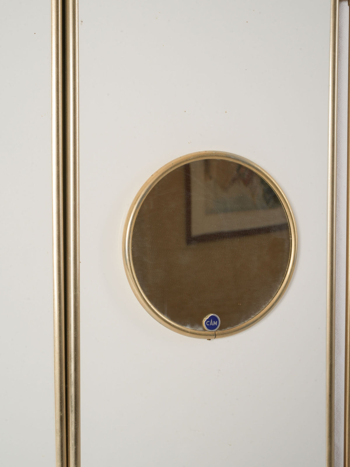French Brass Triptych Bathroom Mirror 26" x 41¼"