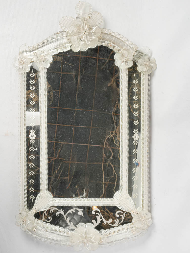 Delicate Petite Venetian Mirror circa 1900- 27½" x 16¼"