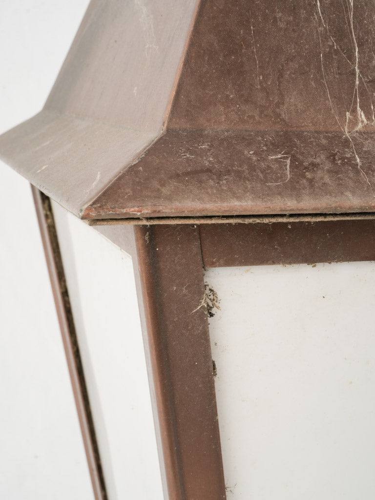 Antique French Patina Copper Lantern