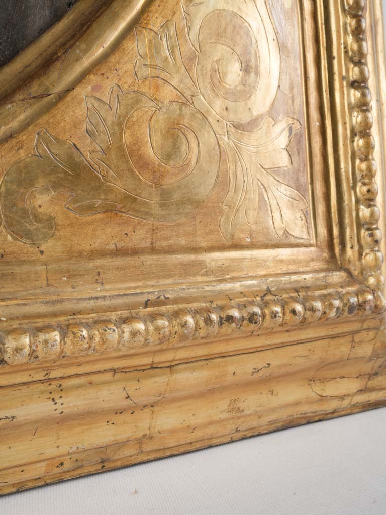 Engraved vegetal motifs painting
