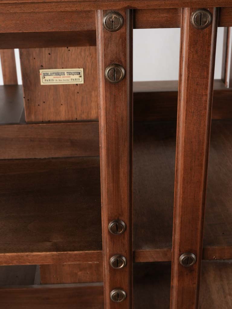 Classic Parisian walnut revolving bookcase