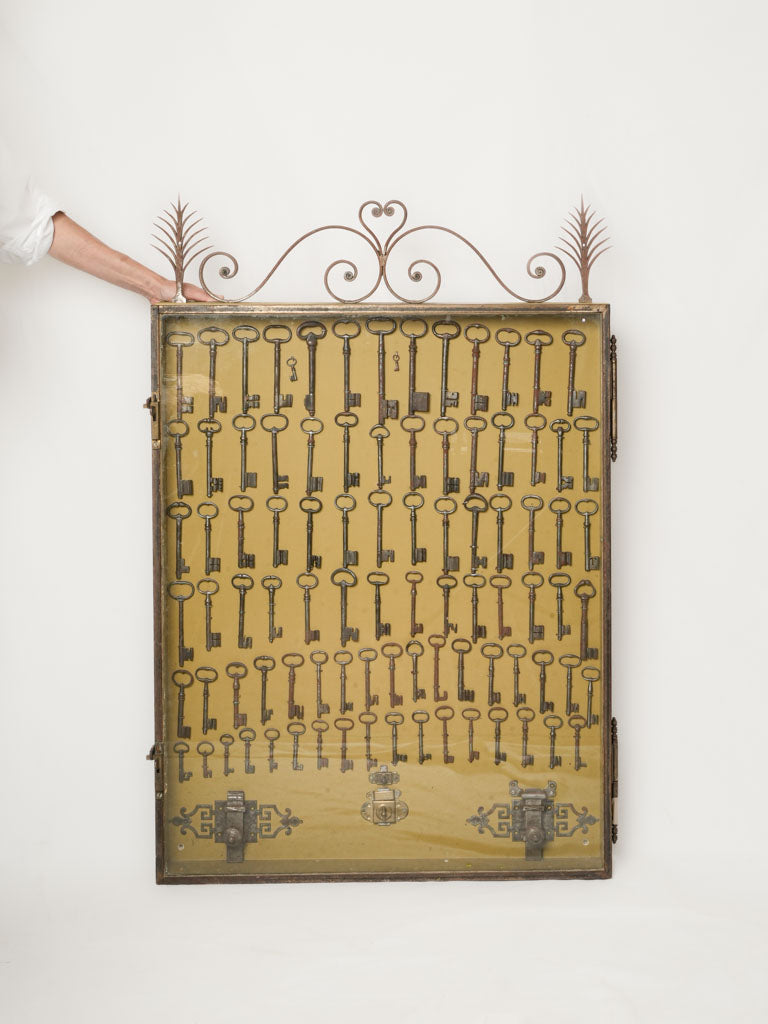Substantial Key Collection Display Case - approx. 95 keys - 47¼" x 31½"