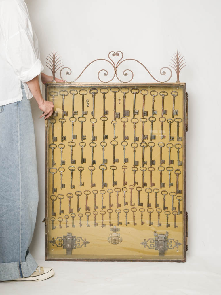 Substantial Key Collection Display Case - approx. 95 keys - 47¼" x 31½"