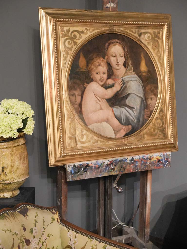 Serene pastel Madonna painting
