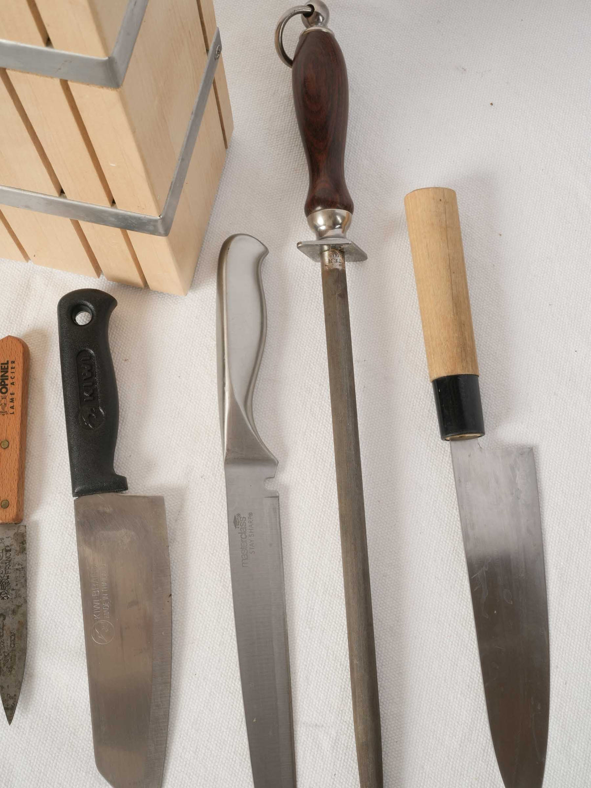French Knife Set in a Wooden Block from Patricia Wells’s Cooking School - Set 2